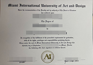 Miami International University of Art and Design degree-1