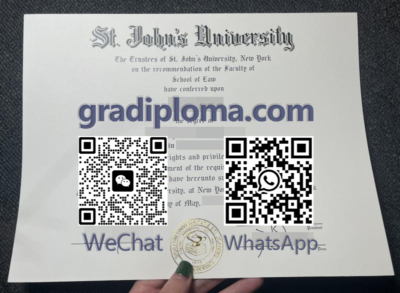 St. John’s University diploma