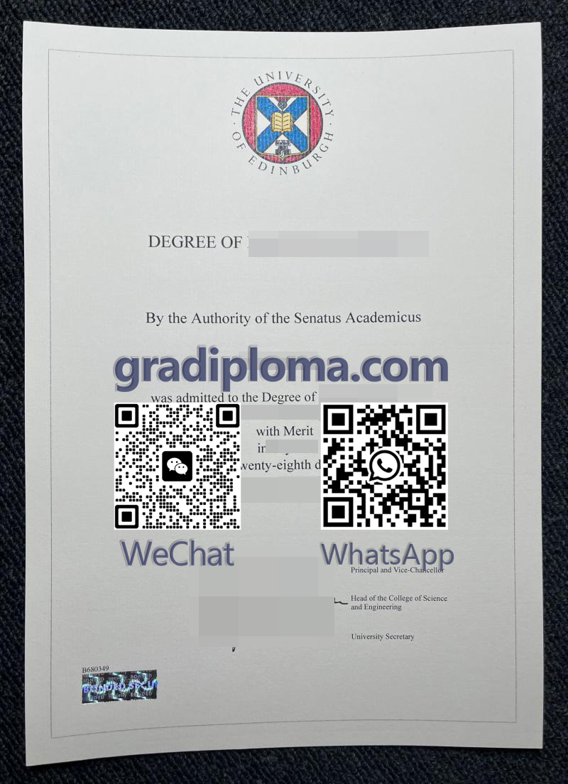 The University of Edinburgh diploma