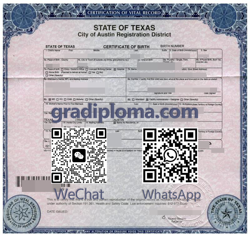 texas birth certificate