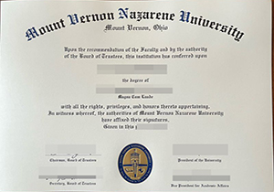 Mount Vernon Nazarene University diploma-1