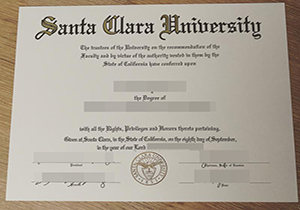 Santa Clara University diploma-1