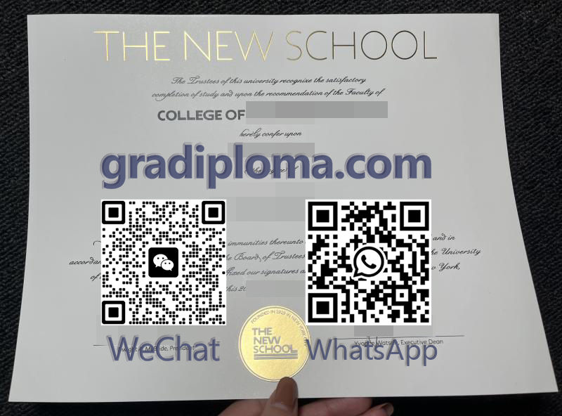 The New School diploma