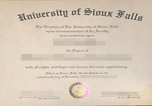 University of Sioux Falls diploma-1