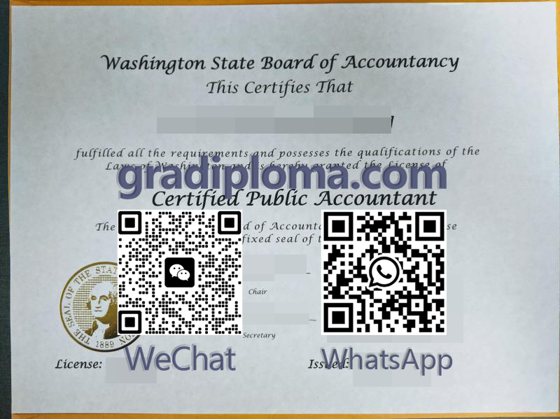 Washington CPA certificate