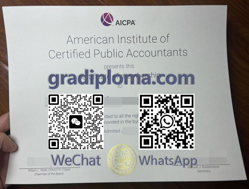 AICPA certificate