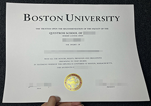 Boston University diploma-1