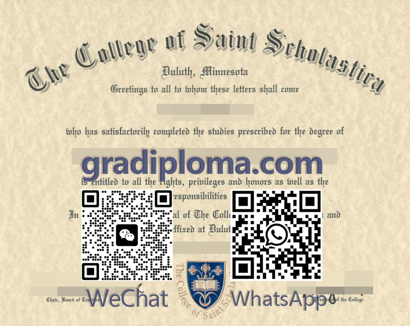 College of St. Scholastica diploma