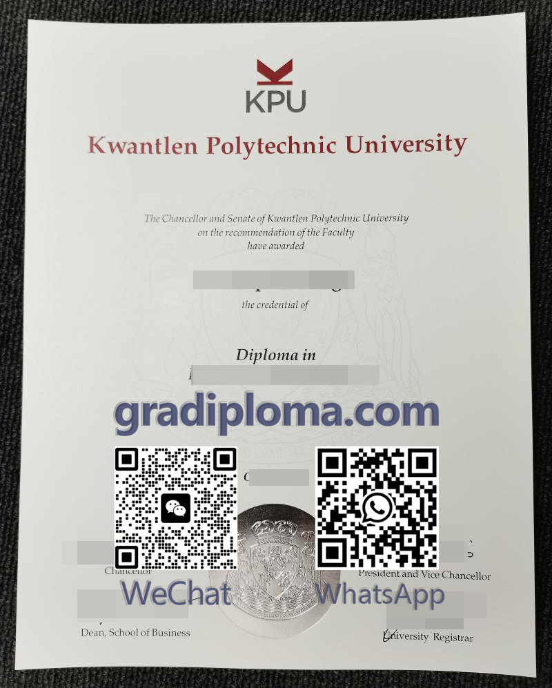 Kwantlen Polytechnic University diploma