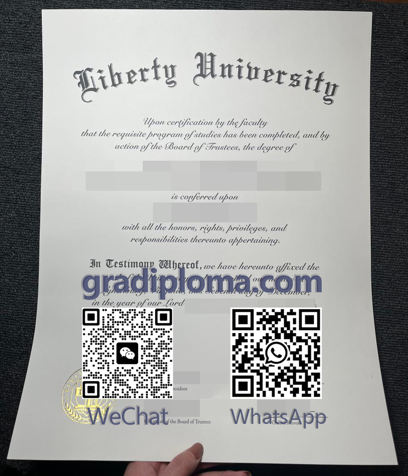 Liberty University diploma