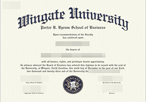 Wingate University diploma-1