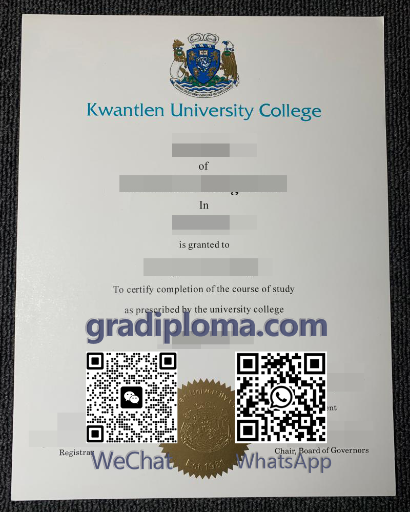 Kwantlen University College diploma