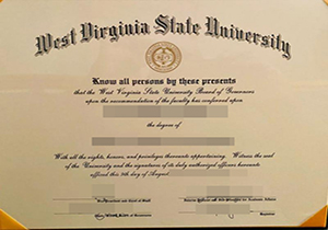 West Virginia State University diploma-1