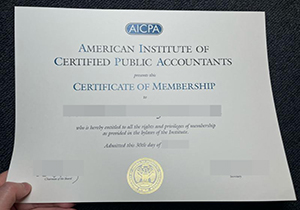 AICPA membership certificate copy