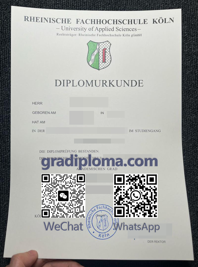 RF Köln diplomurkunde