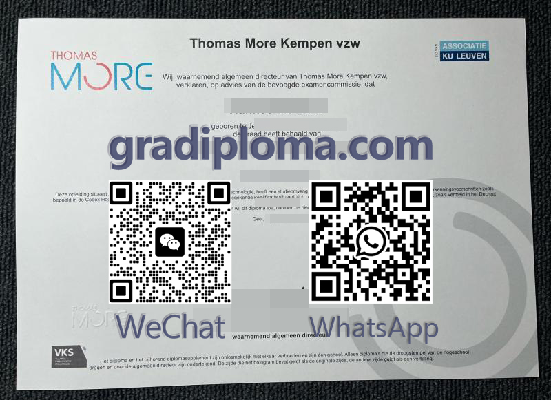 Thomas More Kempen vzw diploma