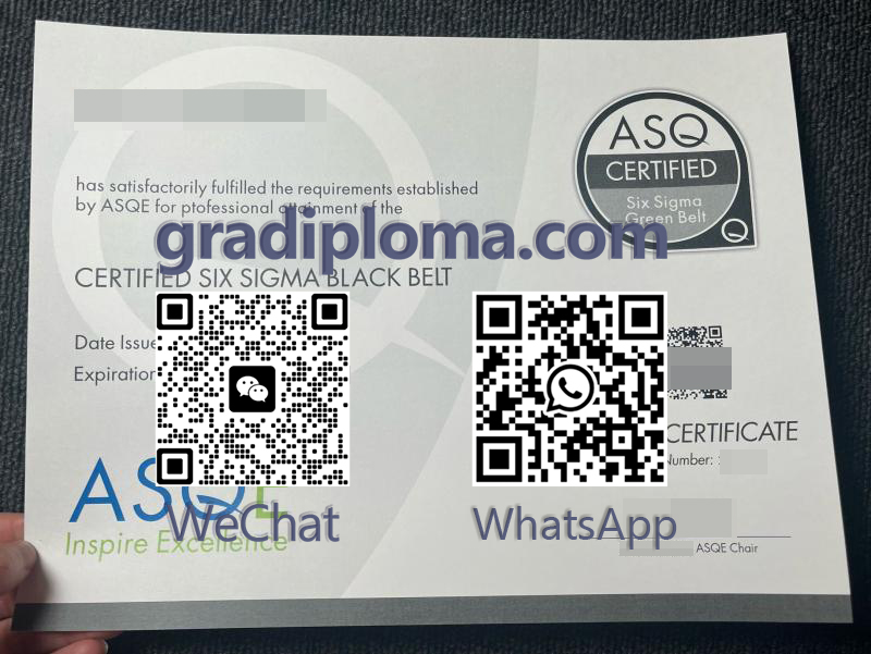 ASQ certificate