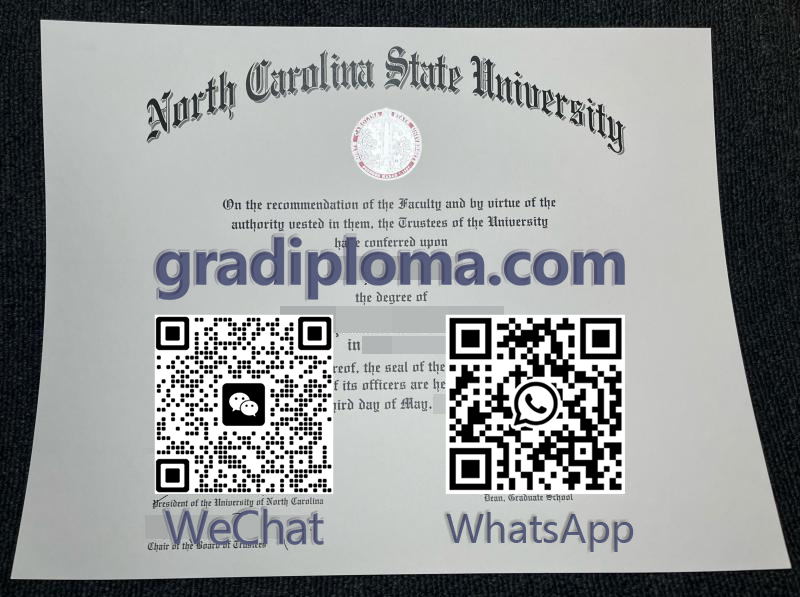 NC State University diploma