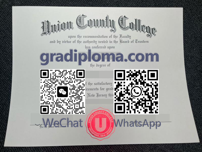 Union County College diploma