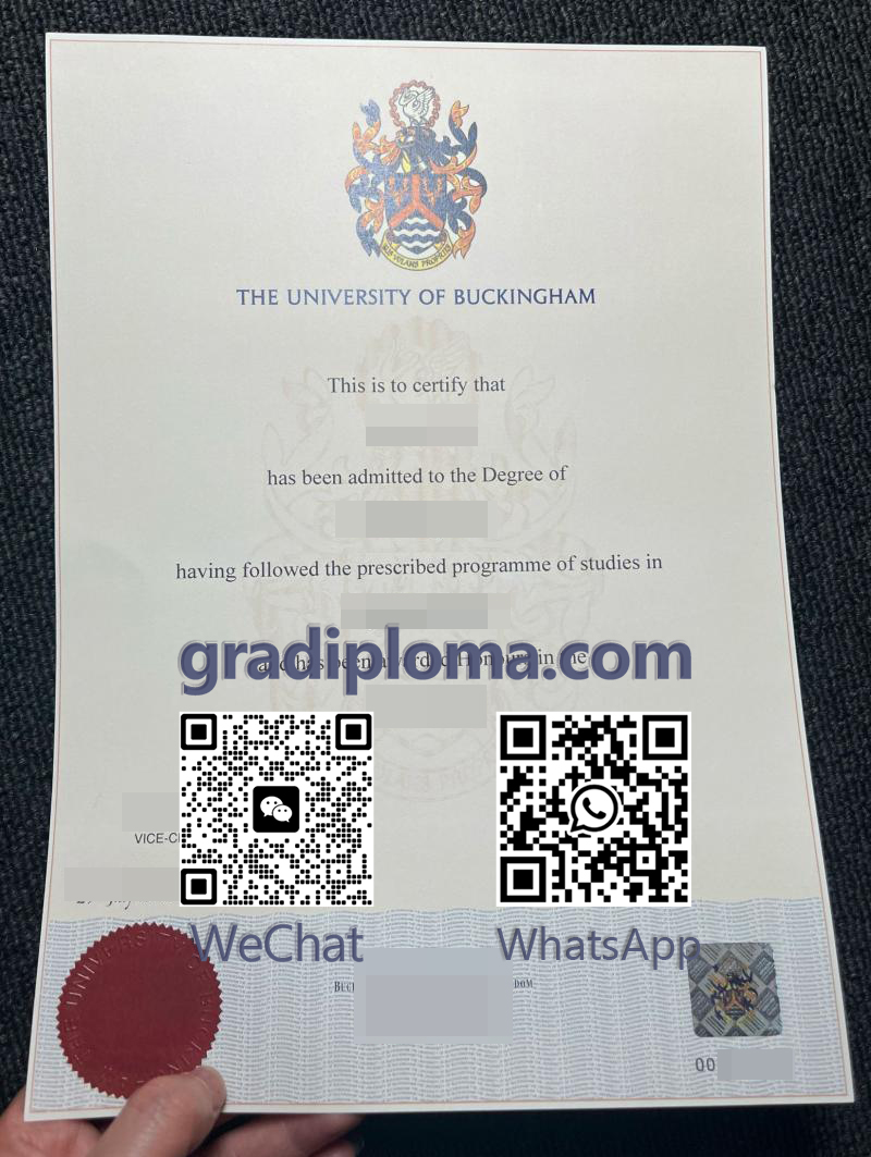 University of Buckingham diploma